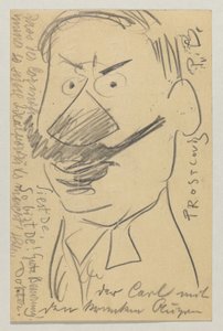 Lovis Corinth a Carl Strathmann: Cartolina, timbro postale 21 febbraio 1904