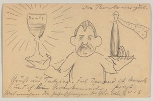 Lovis Corinth a Carl Strathmann: Cartolina, timbro postale 22 settembre 1902