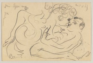 Lovis Corinth a Carl Strathmann: Cartolina, timbro postale 25 marzo 1908 da Lovis Corinth