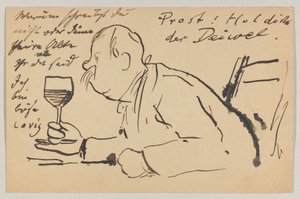 Lovis Corinth a Carl Strathmann: Cartolina, timbro postale 2 settembre 1902 da Lovis Corinth