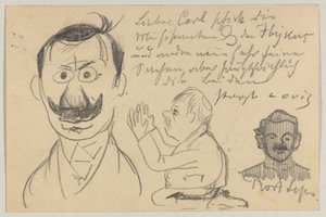 Lovis Corinth a Carl Strathmann: Cartolina, timbro postale 30 gennaio 1903
