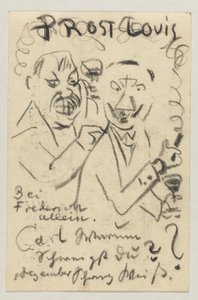 Lovis Corinth a Carl Strathmann: Cartolina, timbro postale 30 ottobre 1907