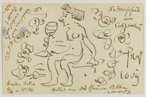 Lovis Corinth a Carl Strathmann: Cartolina, timbro postale 8 marzo 1906 da Lovis Corinth
