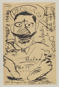Lovis Corinth a Elly Strathmann: Cartolina, timbro postale 23 febbraio