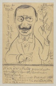 Lovis Corinth a Fräulein Elly Franke: Cartolina, timbro postale 28 agosto 1897