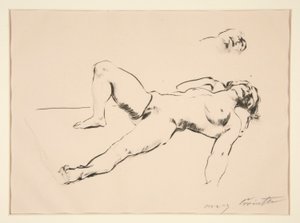 Nudo reclinato da Lovis Corinth