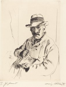 Autoritratto con cappello di paglia da Lovis Corinth