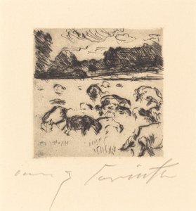 Pecore al pascolo, 1916