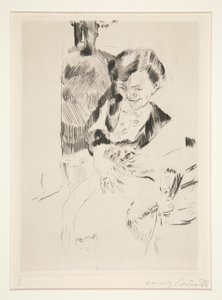 Donna con un Gattino da Lovis Corinth