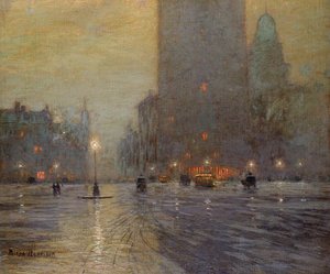 Madison Square, notte piovosa da Lowell Birge Harrison