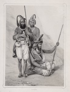 Akalees, guerrieri indiani, 1844