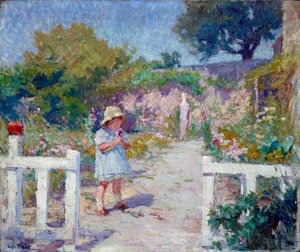 Bambina nel giardino da Loys Prat