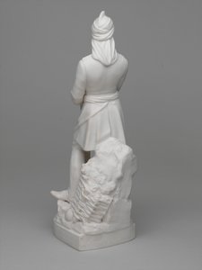 Statuetta in porcellana di Parian del Tenente (poi Maggiore) William Hodson da Ltd Mintons