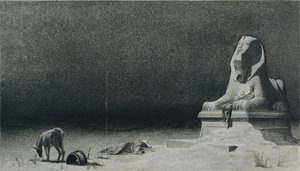 Il riposo durante la fuga in Egitto (recto) da Luc Olivier Merson