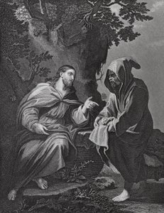 Cristo tentato, Luca, cap. 4, versetti 3-13 da Luca (after) Giordano