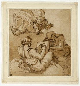Soggetto allegorico (Angelo sopra due sibille)