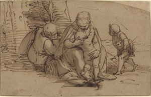Sacra Famiglia con il giovane San Giovanni da Luca Cambiaso