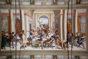 La storia di Ulisse (il ritorno), soffitto del Salone Cambiaso da Luca Cambiaso