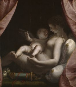 Venere e Cupido, c. 1570 da Luca Cambiaso