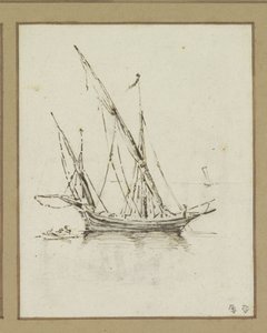 Nave con due alberi da Luca Carlevarijs (possibly)