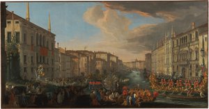 Regata sul Canal Grande in onore di Federico IV di Danimarca da Luca Carlevarijs