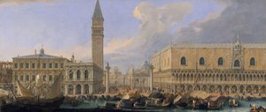 Il Molo, Venezia, dal Bacino di San Marco da Luca Carlevarijs