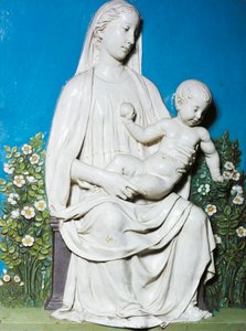 Madonna del Roseto, c.1450-55 (terracotta) da Luca Della Robbia