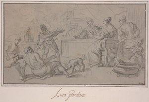 Banchetto dei ricchi da Luca Giordano