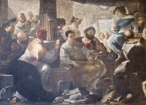 Cristo tra i dottori da Luca Giordano