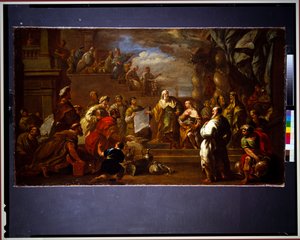 Davide Mostra a Salomone i Piani del Tempio da Luca Giordano