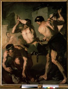 La fucina di Vulcano da Luca Giordano