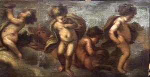 Putti che giocano (dettaglio a destra) da Luca Giordano