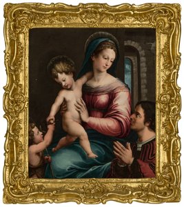 La Madonna col Bambino e il piccolo San Giovanni Battista e un donatore da Luca Penni