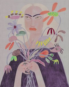 Donna con dei fiori particolari da Luca di Napoli
