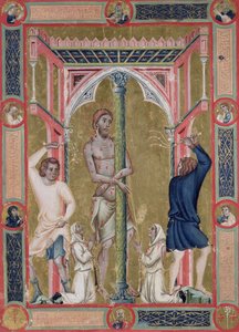 La Flagellazione di Cristo, dalla Mariegola de la Scuola di San Giovanni Evangelista di Venezia