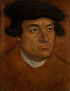Ritratto di un uomo con un cappello nero da Lucas Cranach the Elder