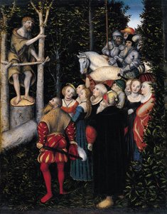 Il sermone di San Giovanni Battista da Lucas Cranach the Elder