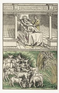 Giuseppe interpreta i sogni del Faraone
