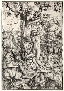 Adamo ed Eva in Paradiso da Lucas Cranach
