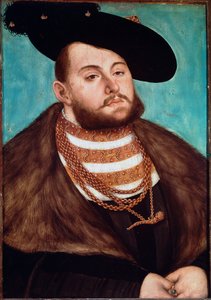 Ritratto di Giovanni Federico II il Magnanimo, elettore di Sassonia da Lucas Cranach