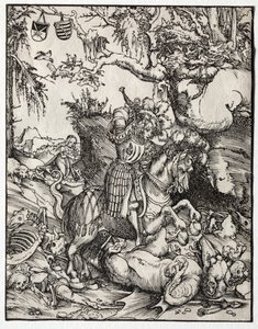 San Giorgio che uccide il drago da Lucas Cranach