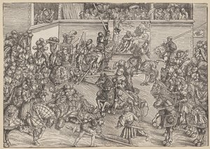 Il torneo con Sansone e il leone da Lucas Cranach