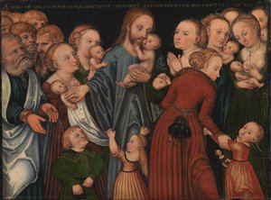 Cristo benedice i bambini da Lucas Cranach d.Æ.