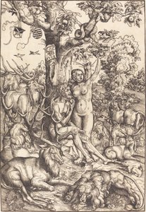 Adamo ed Eva in Paradiso da Lucas Cranach the Elder
