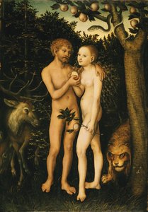 Tedesco: Adamo ed Eva in paradiso / Sündenfall Adamo ed Eva da Lucas Cranach the Elder