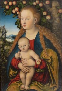 Tedesco: Madonna und Kind unter dem Apfelbaum Madonna e Bambino sotto l