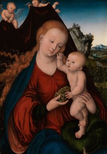 Tedesco: Maria mit dem Kind und der Weintraube Madonna con il bambino e l