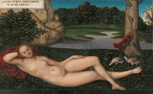 Tedesco:  Quellnymphe La ninfa alla fontana da Lucas Cranach the Elder