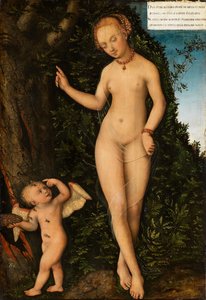 Tedesco: Venus mit Amor als Honigdieb Venere con Cupido il ladro di miele da Lucas Cranach the Elder