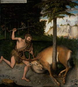 Ercole cattura la cerva di Cerinia Da Le fatiche di Ercole